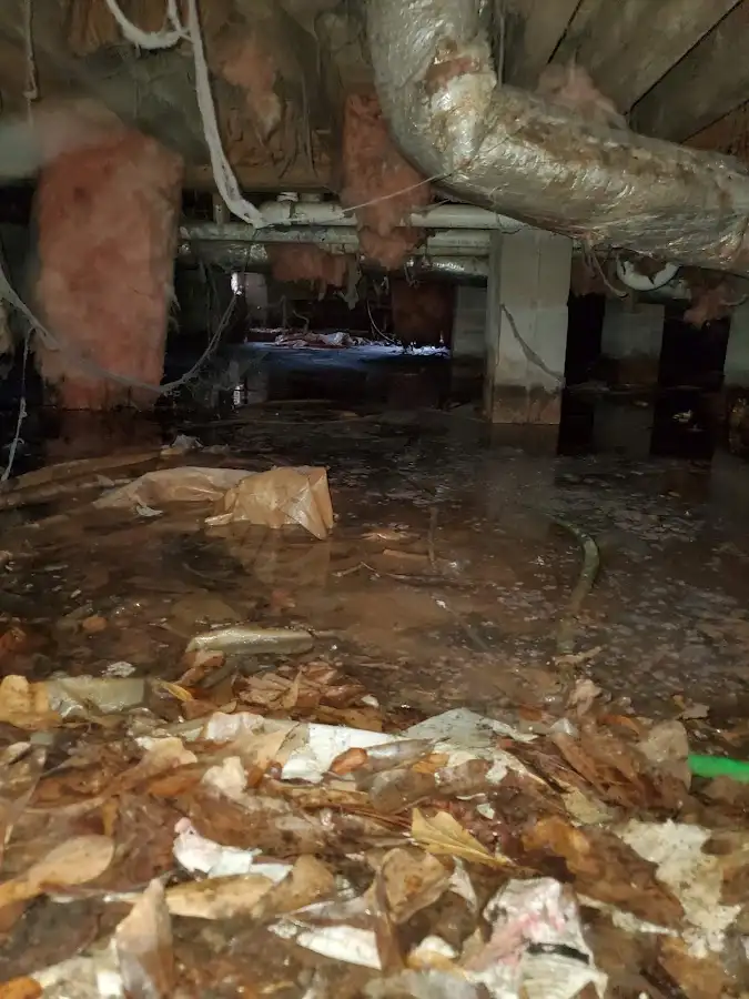 Crawl space flood assessment for Commercial Water Damage Restoration in Swoyersville