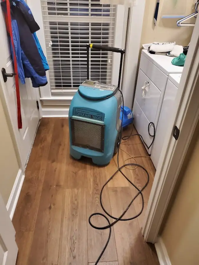 Commercial dehumidifier deployed for Flood Damage Cleanup in Swoyersville
